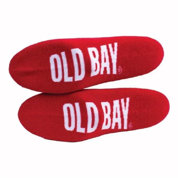 Old Bay Spice And Crabs Can Logo Crew Socks - NEW Fast Ship - Picture 2 of 6